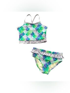 Hanna Andersson mermaid two piece bikini swimsuit size 5 girls